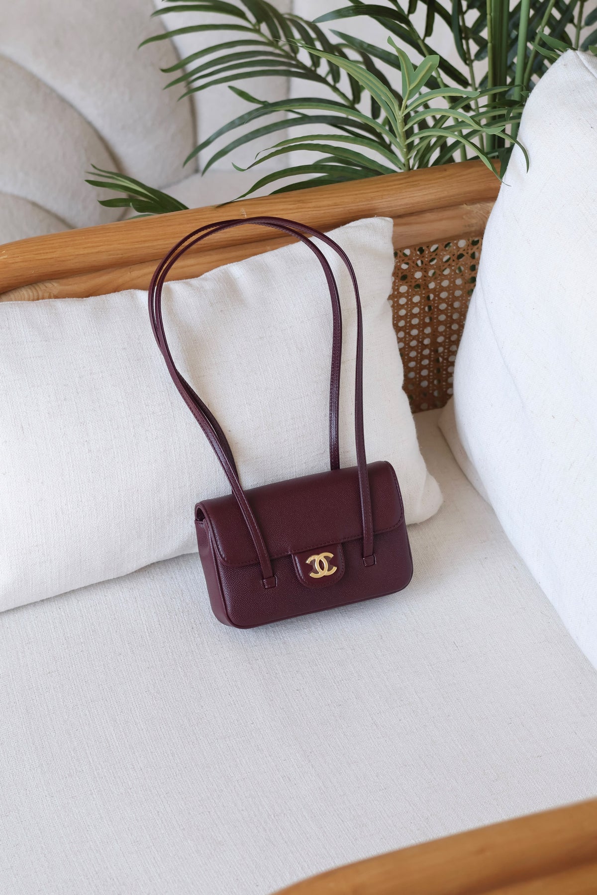Chanel Flap Bag with CC Logo and Twin Straps