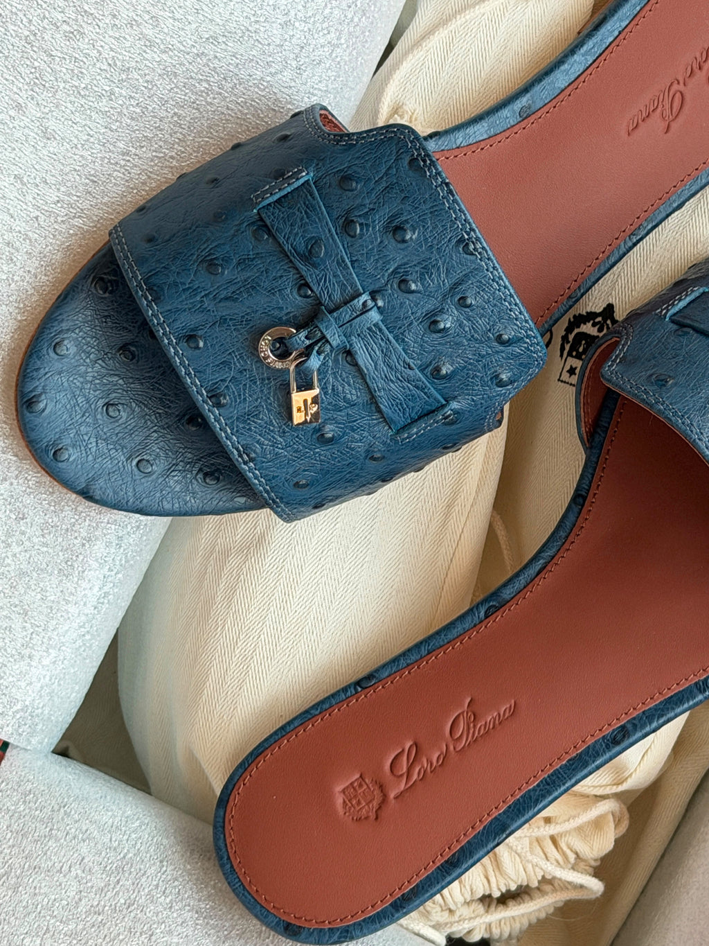 Loro Piana Leather Flat Slides