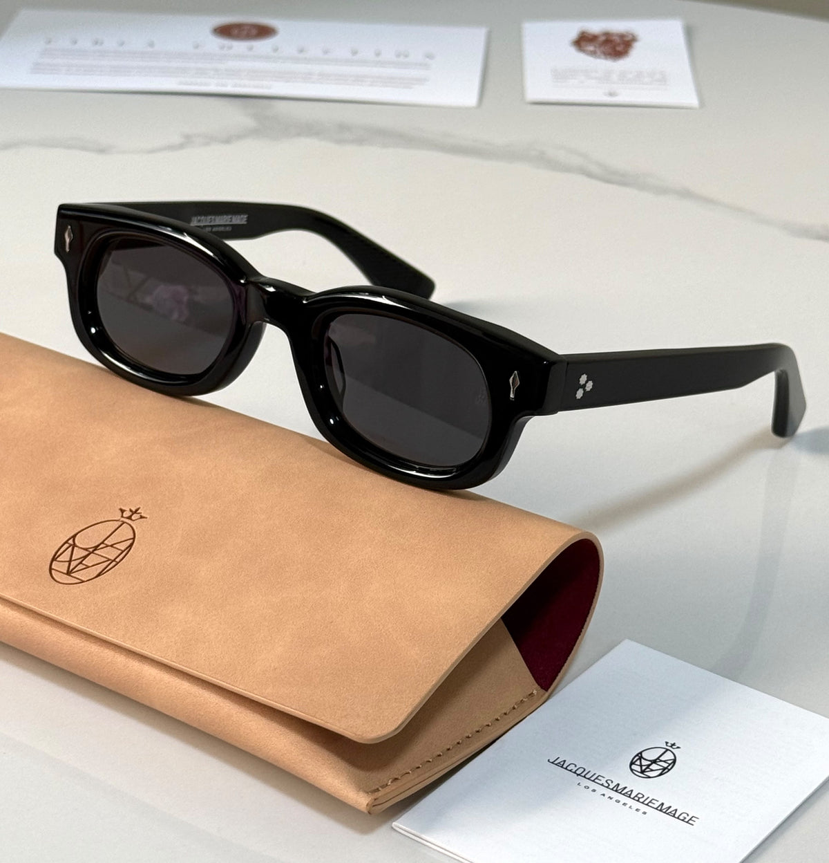 Jacques Marie Mage Luxury Sunglasses with Leather Case