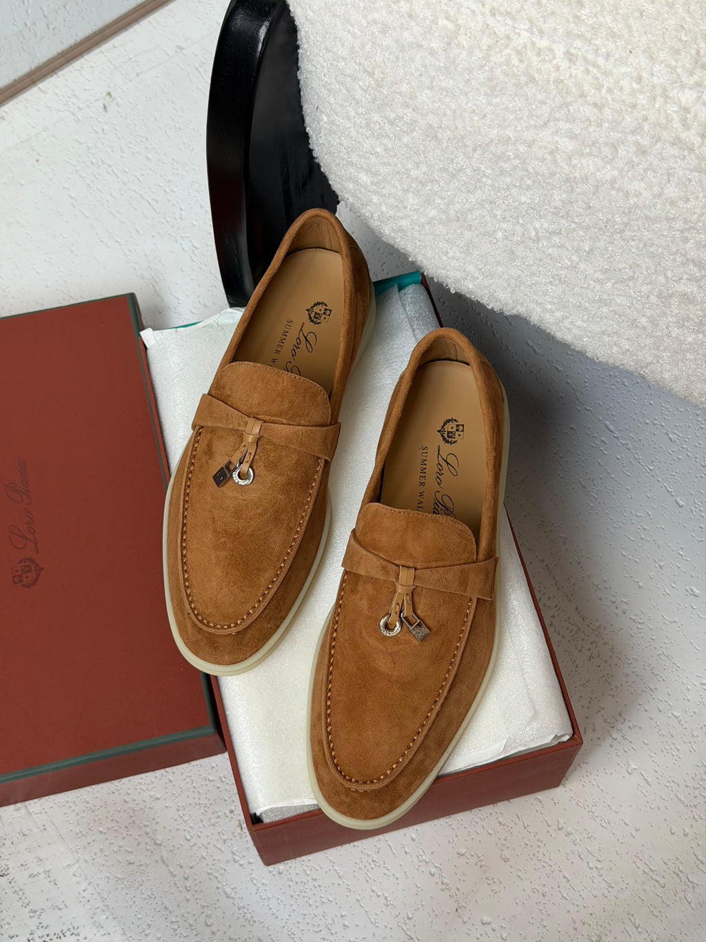 Loro Piana Summer Walk Suede Loafers