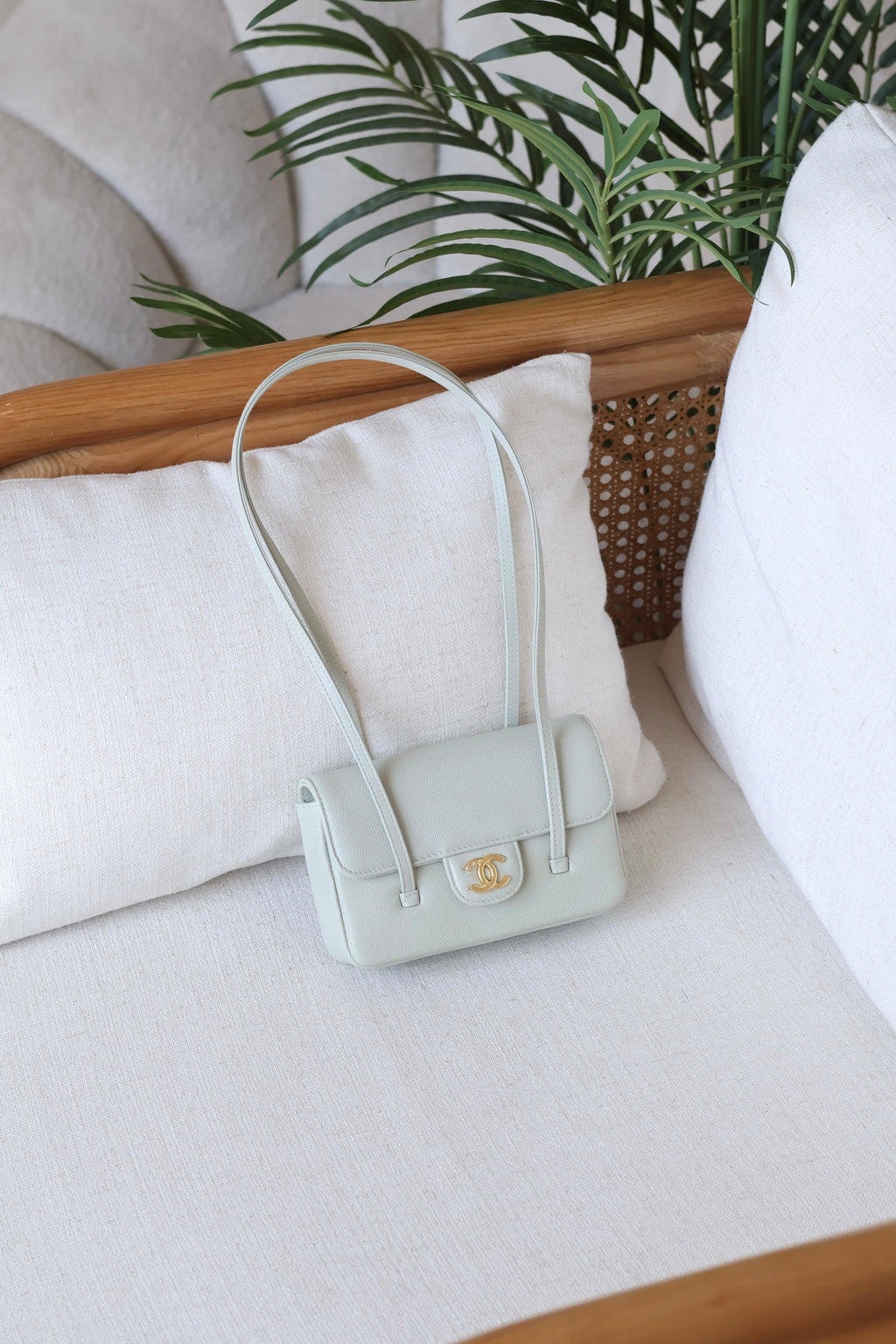 Chanel Flap Bag with CC Logo and Twin Straps