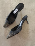 Jimmy Choo Crystal Embellished Pointed-Toe Mules