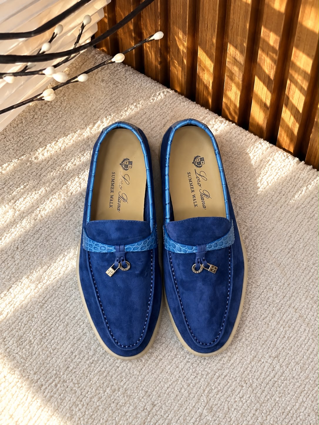 Loro Piana Alligator Skin Charms Walk Loafer – Suede