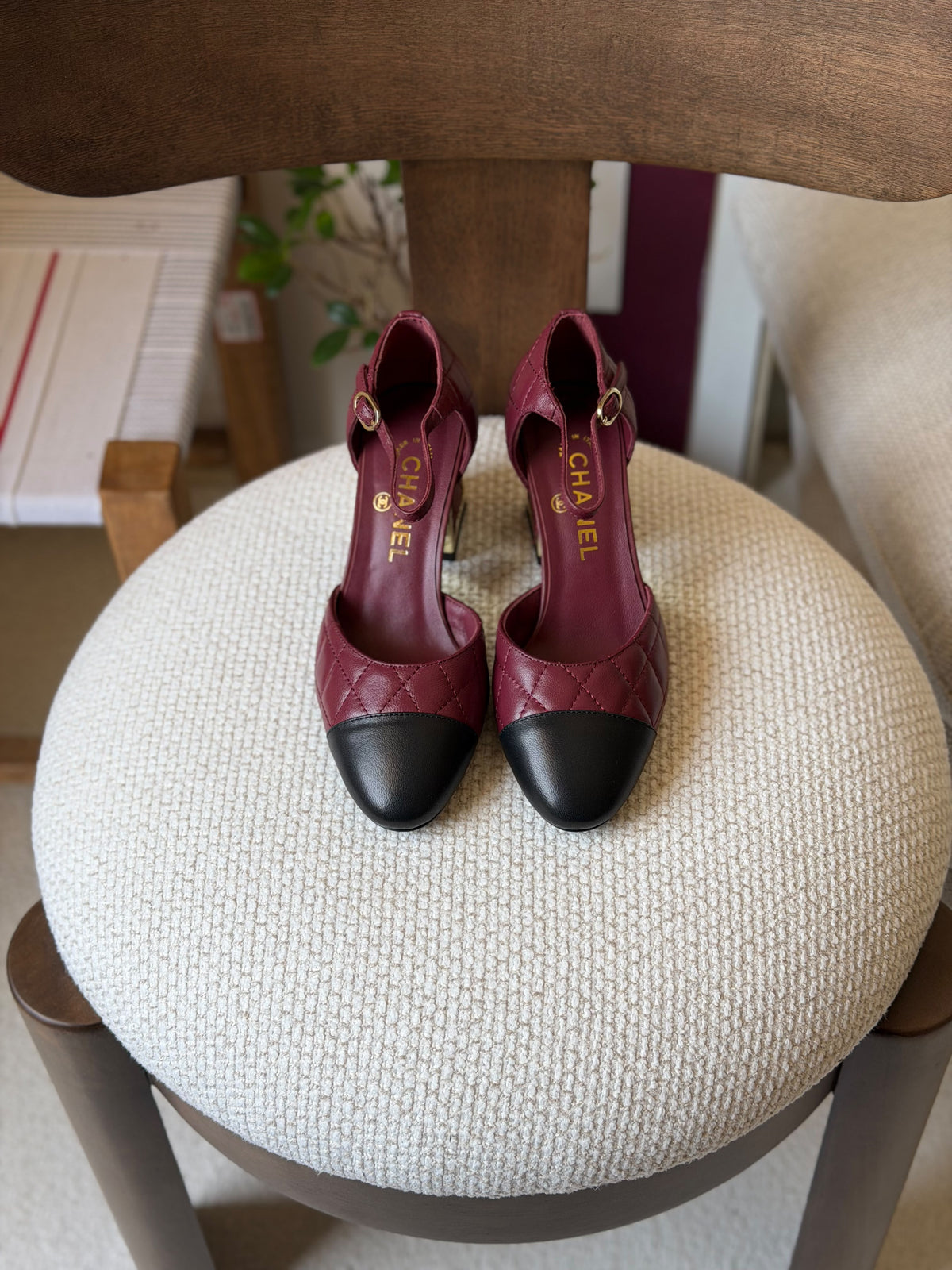 Chanel Quilted Leather Mary Jane / Heeled Pump