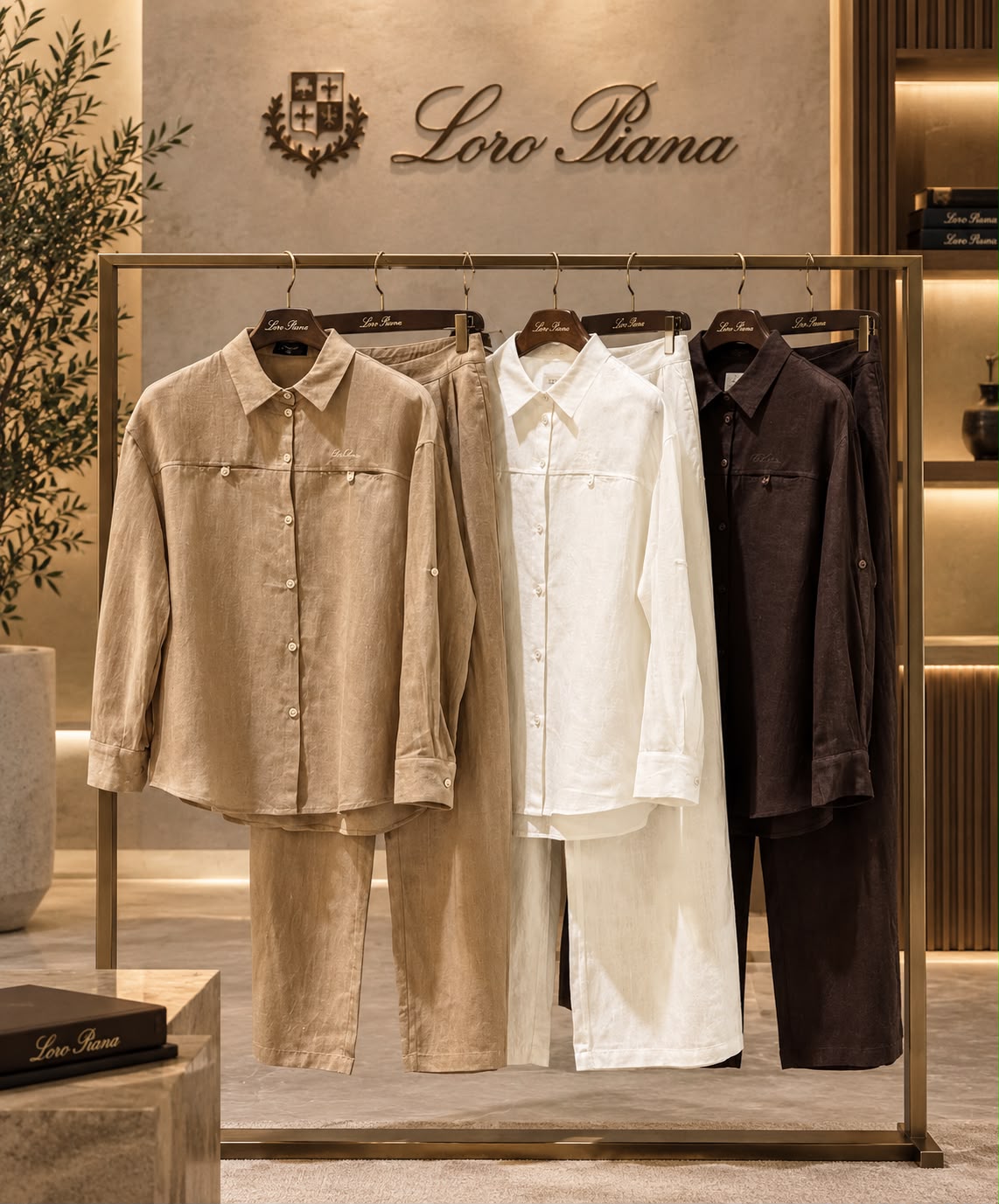 Loro Piana Linen Shirt and Trousers Set