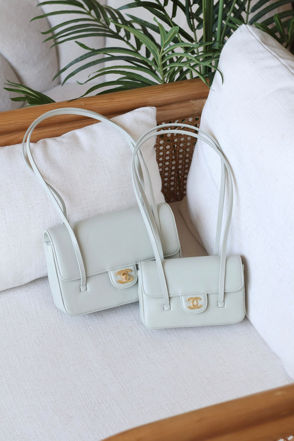 Chanel Flap Bag with CC Logo and Twin Straps
