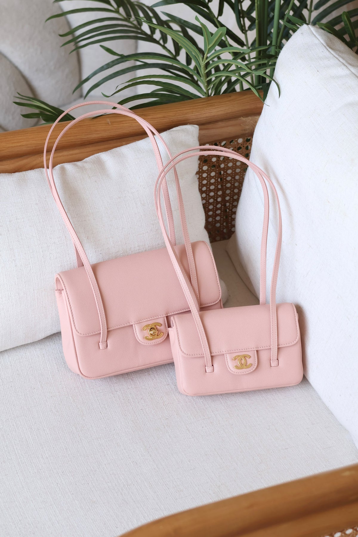 Chanel Flap Bag with CC Logo and Twin Straps