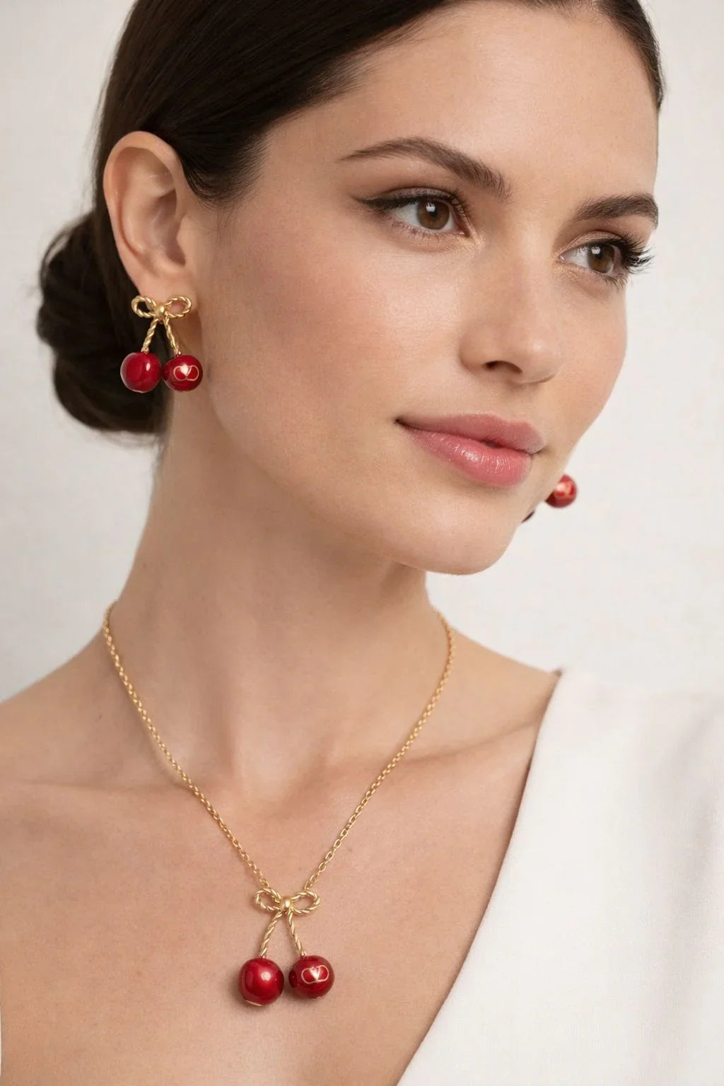 Valentino Garavani cherry-motif Necklace & Earrings