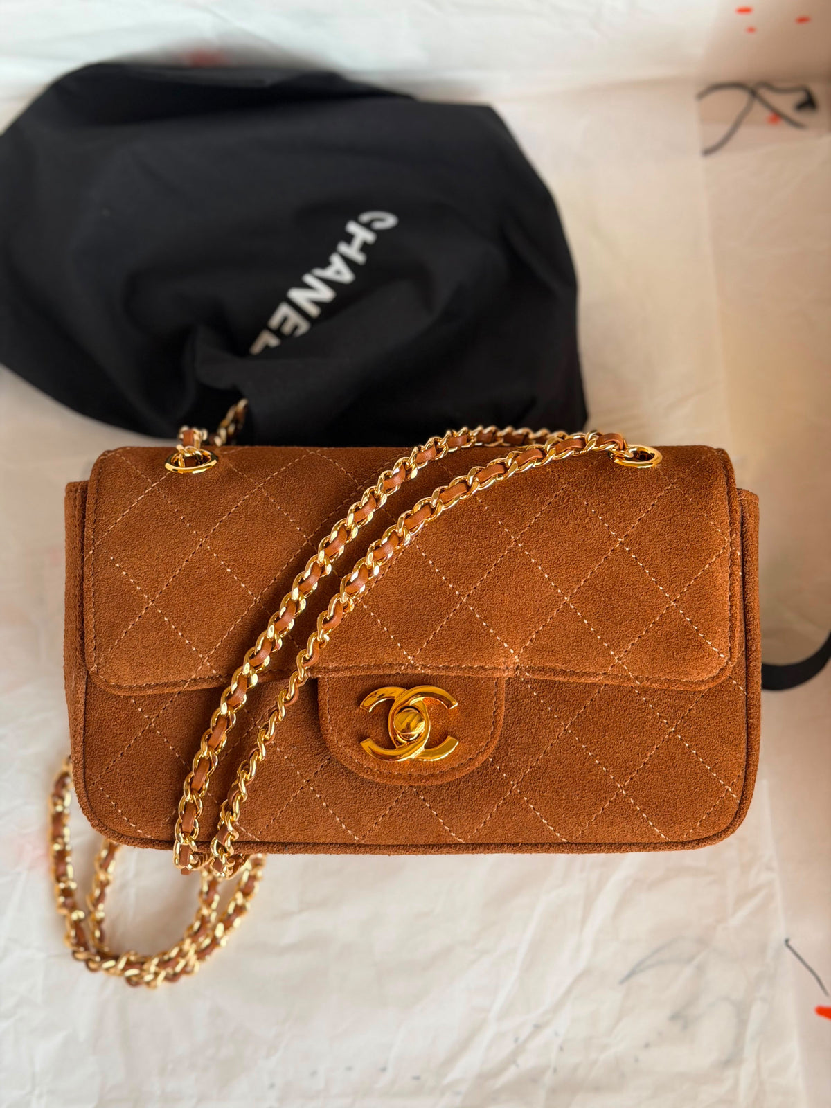 Chanel Classic Flap Suede 20 CM