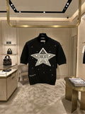 Dior Short-Sleeve Star Knit Sweater