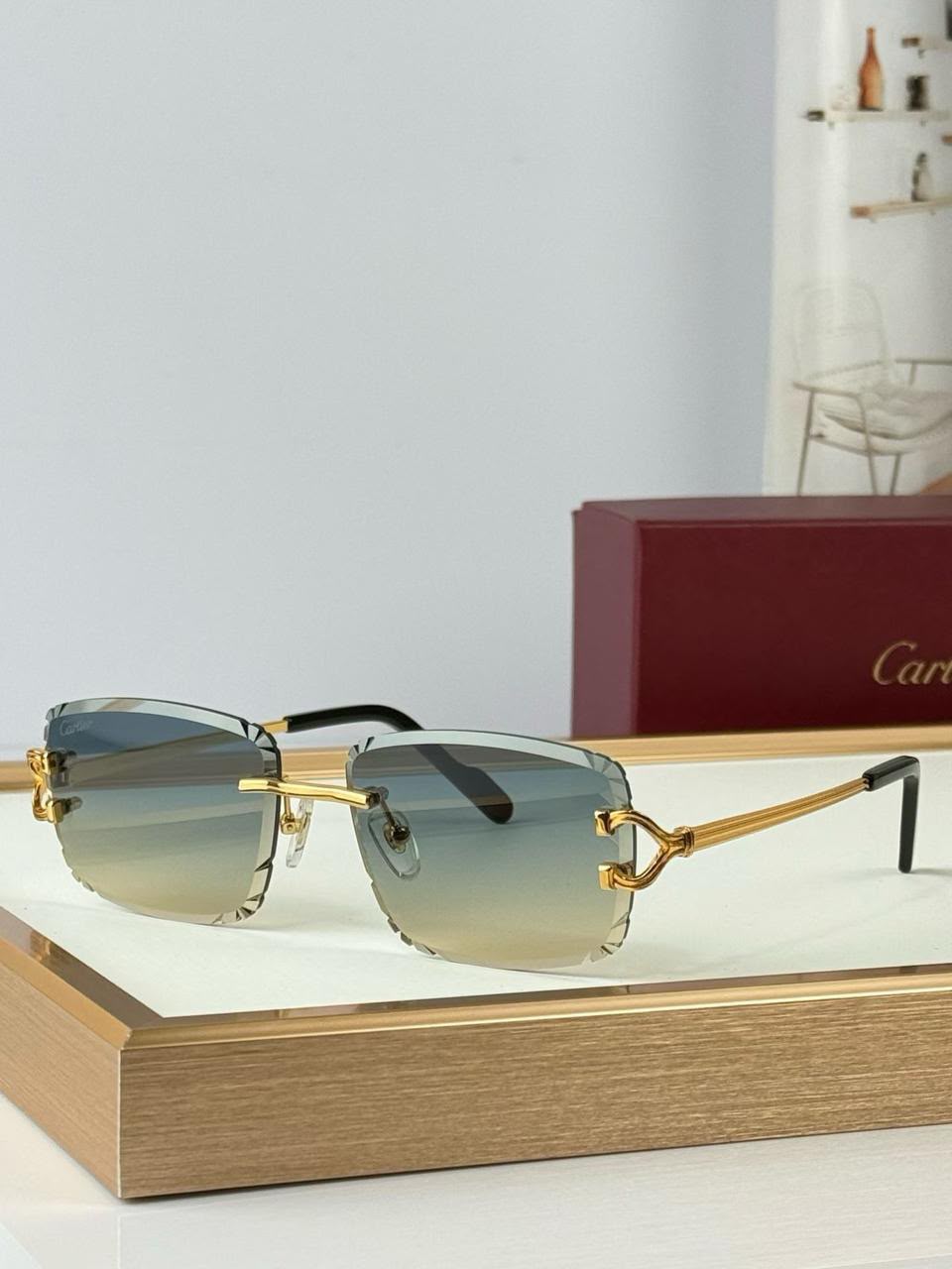 Cartier C Décor Rimless Sunglasses
