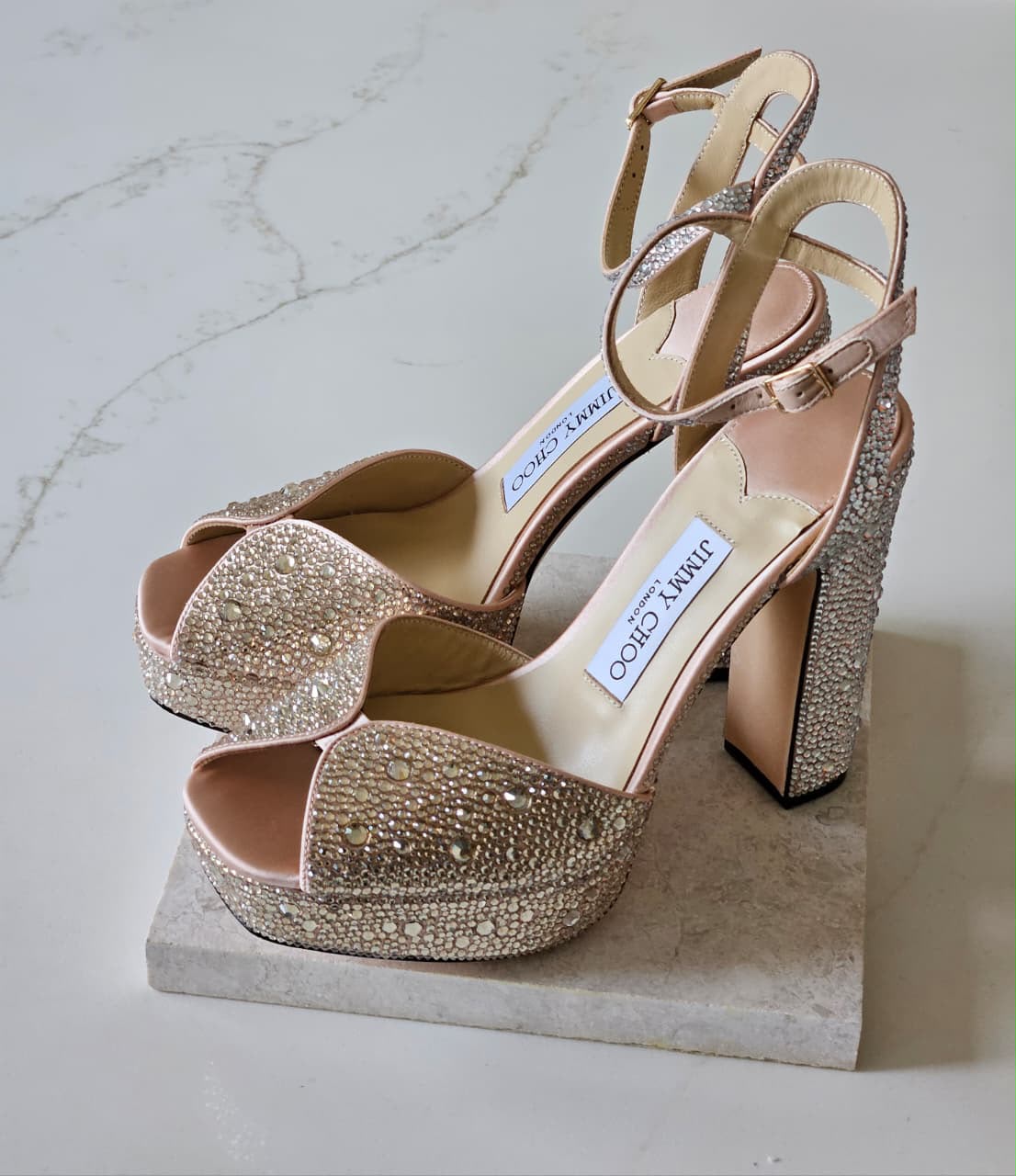 Jimmy Choo Crystal-Embellished Platform