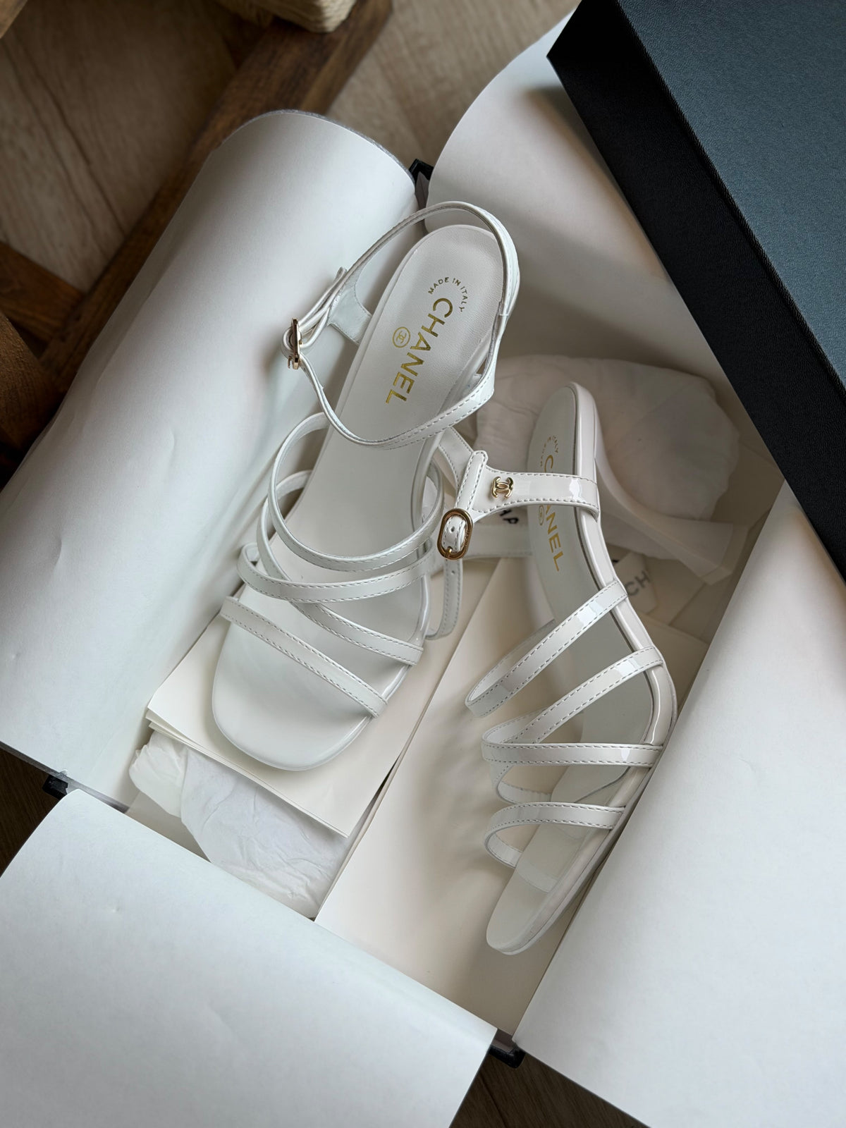 Chanel Strappy High Heel Sandals