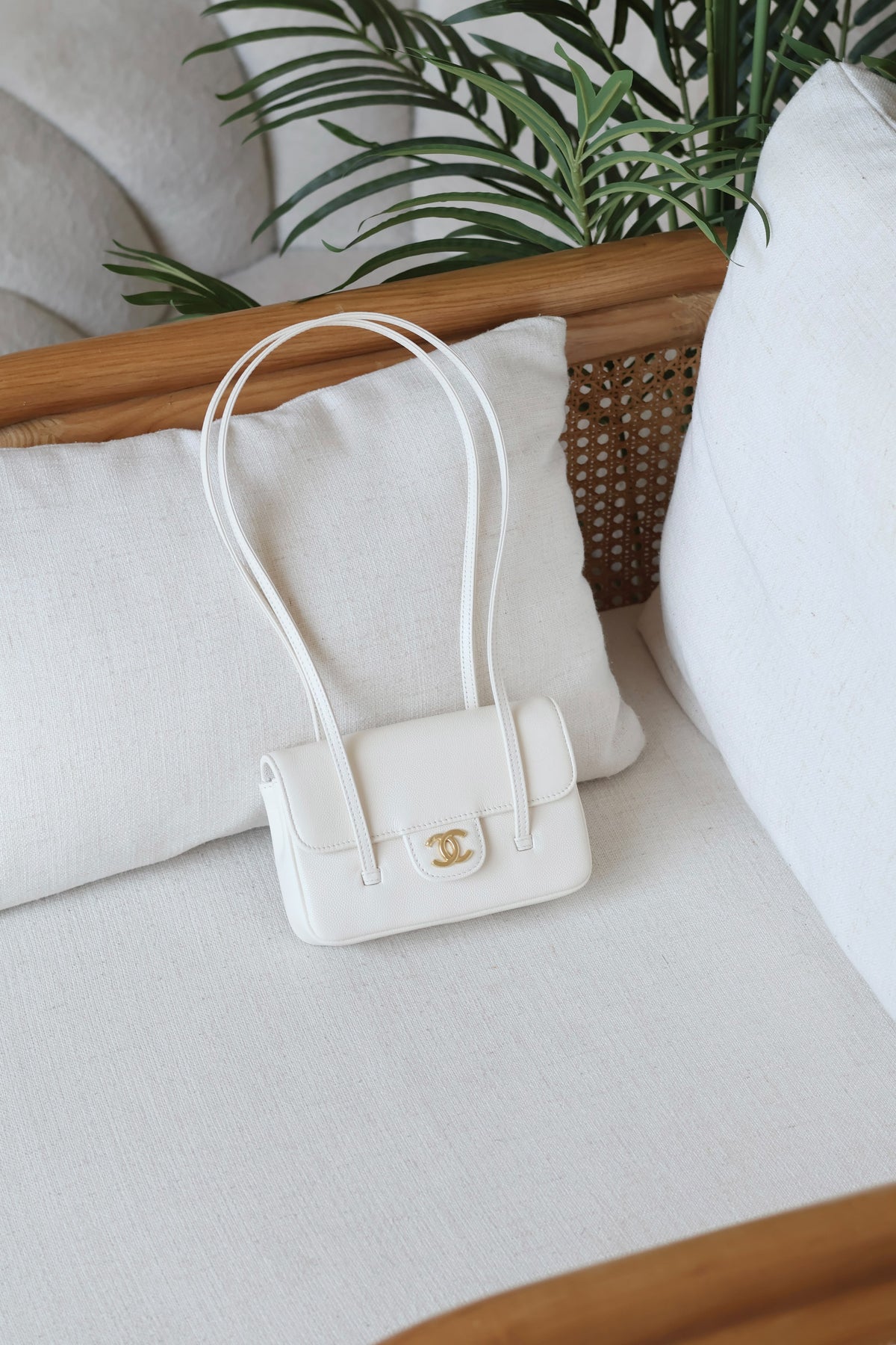Chanel Flap Bag with CC Logo and Twin Straps