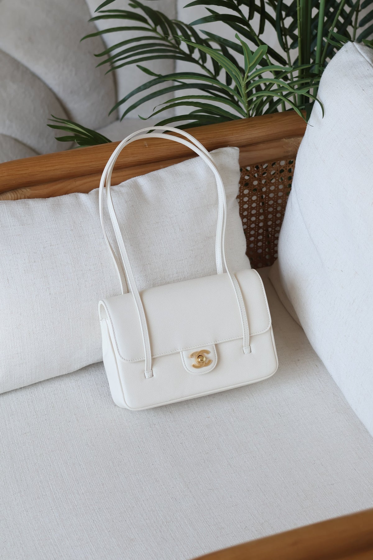 Chanel Flap Bag with CC Logo and Twin Straps