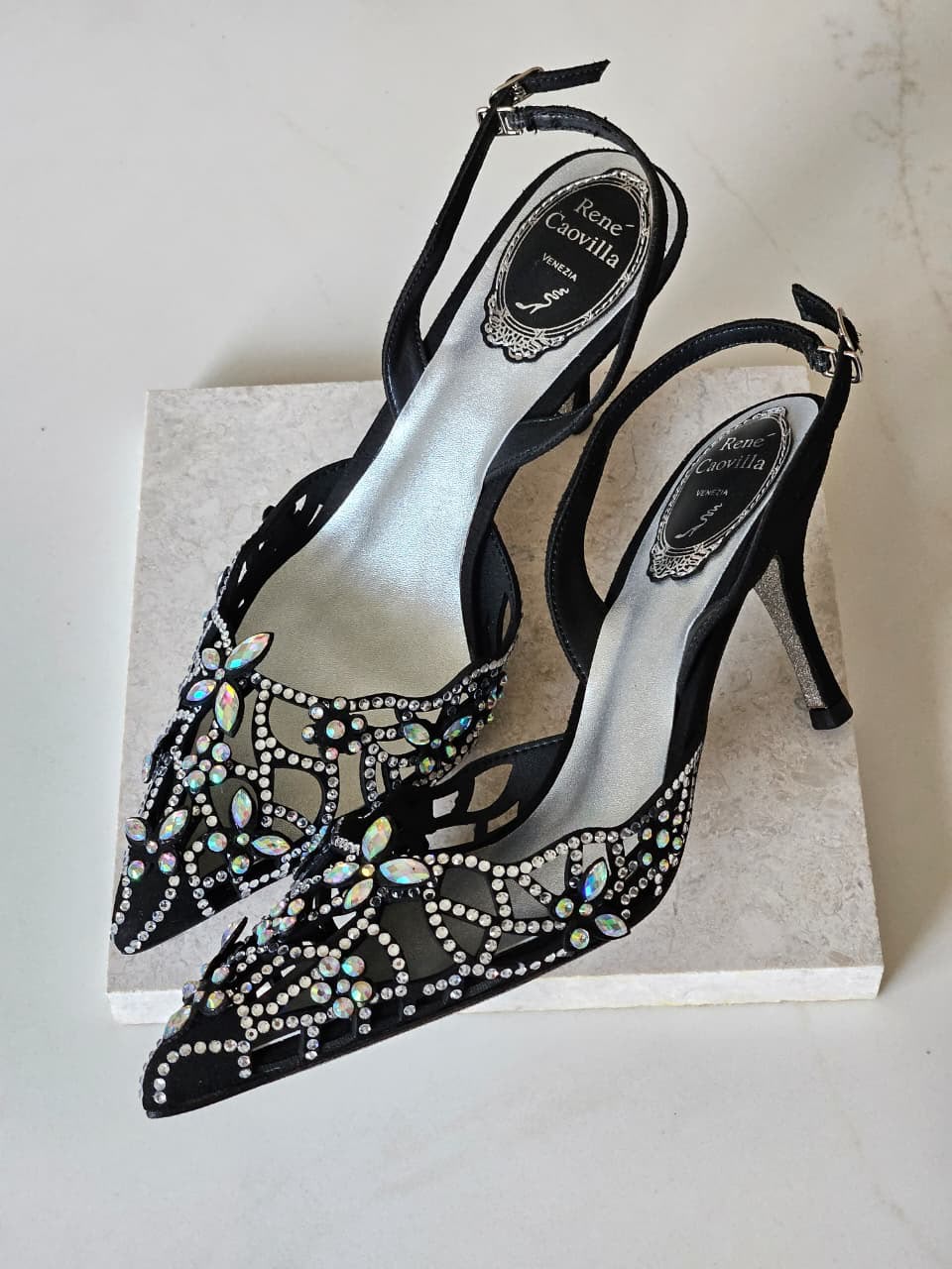 René Caovilla Cleo Crystal-Embellished