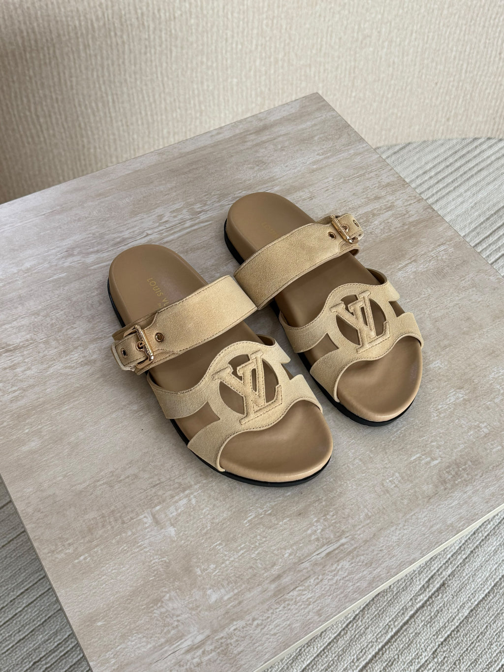 LOUIS VUITTON Buckle Slide Flats