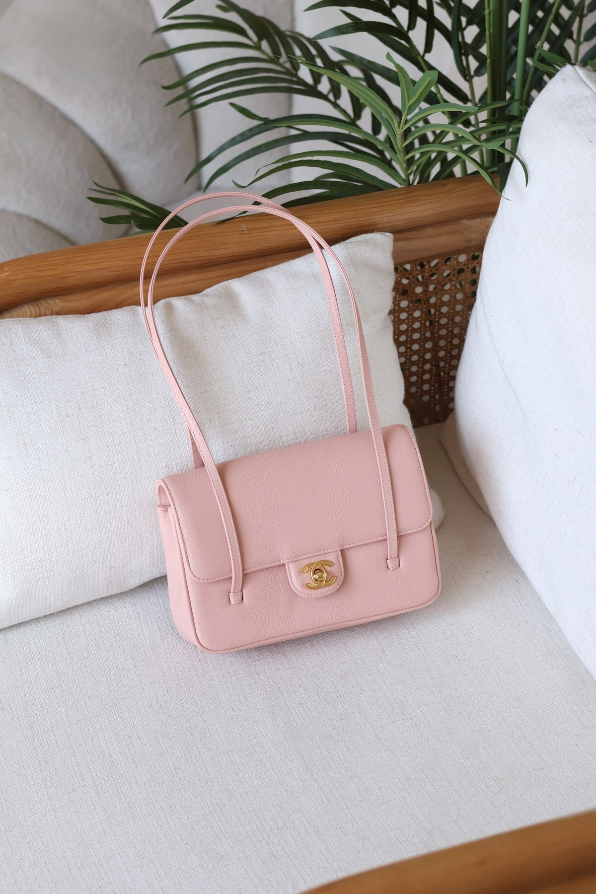 Chanel Flap Bag with CC Logo and Twin Straps
