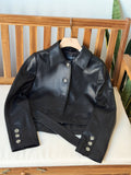 Chanel Leather Jacket with CC Logo Belt Detail