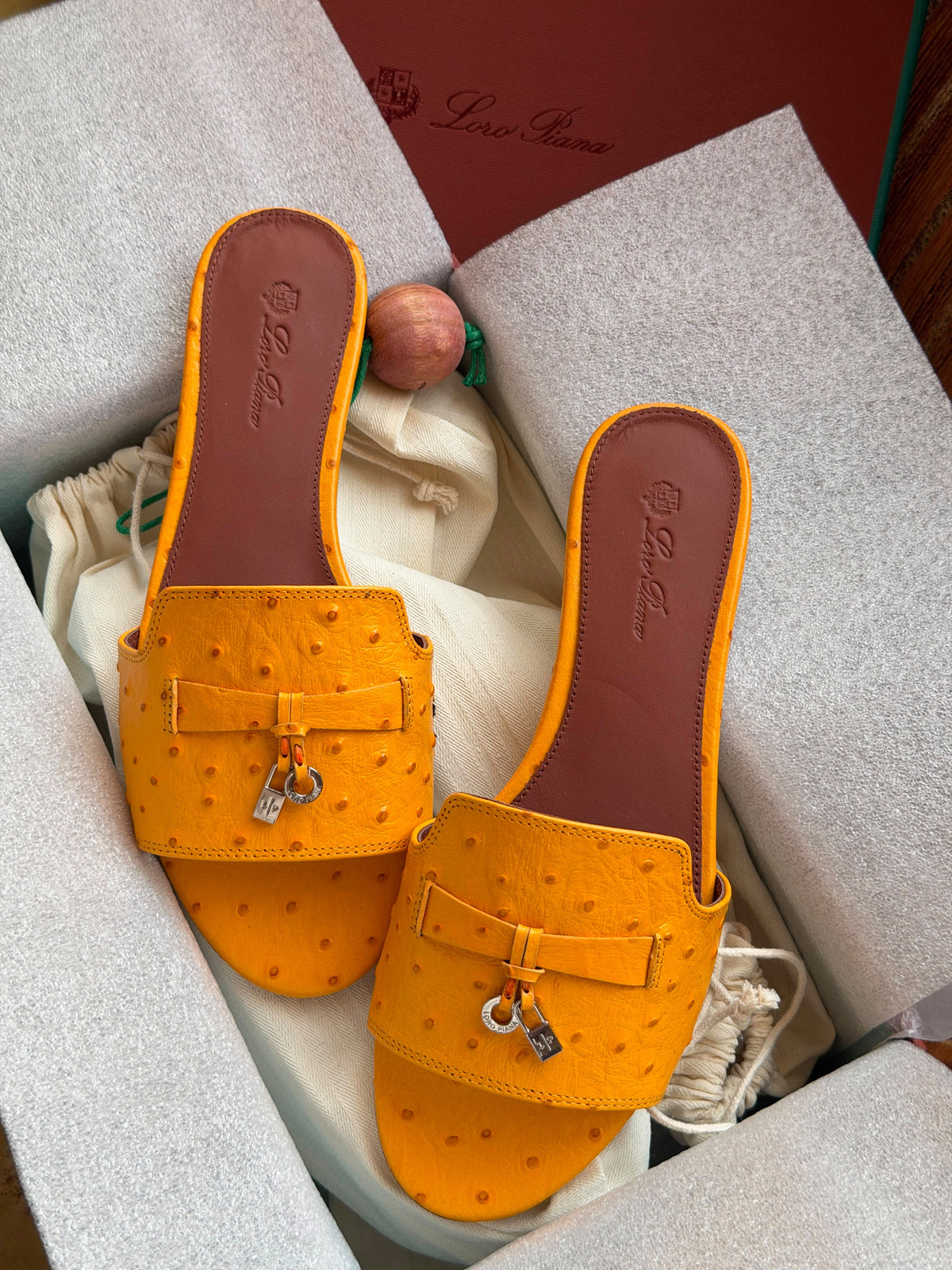 Loro Piana Leather Flat Slides