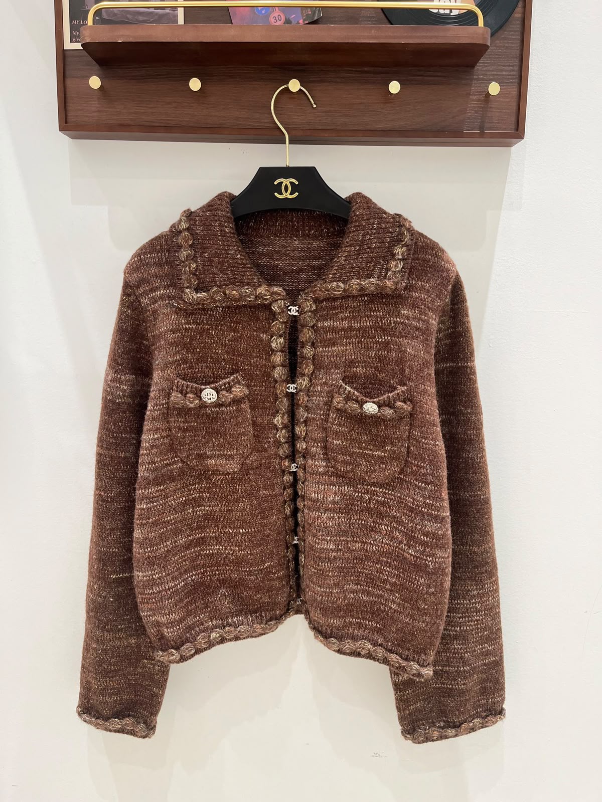 CHANEL Two-Pocket Knit Cardigan