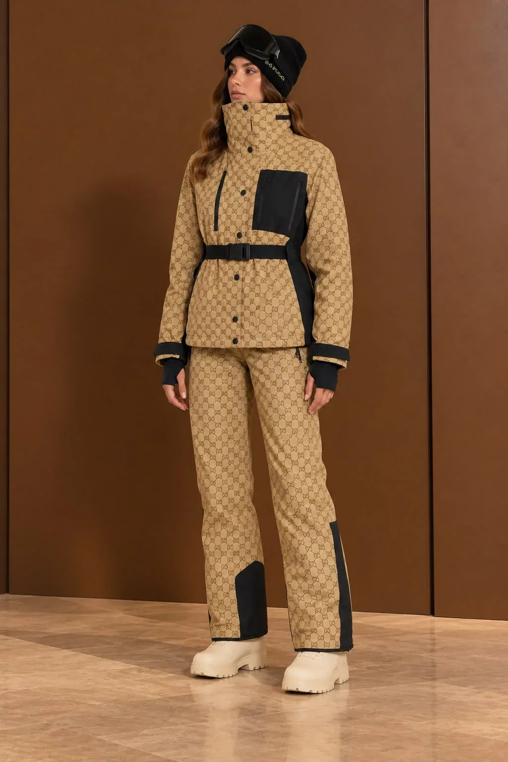 Gucci Altitude GG technical fabric jacquard ski suit