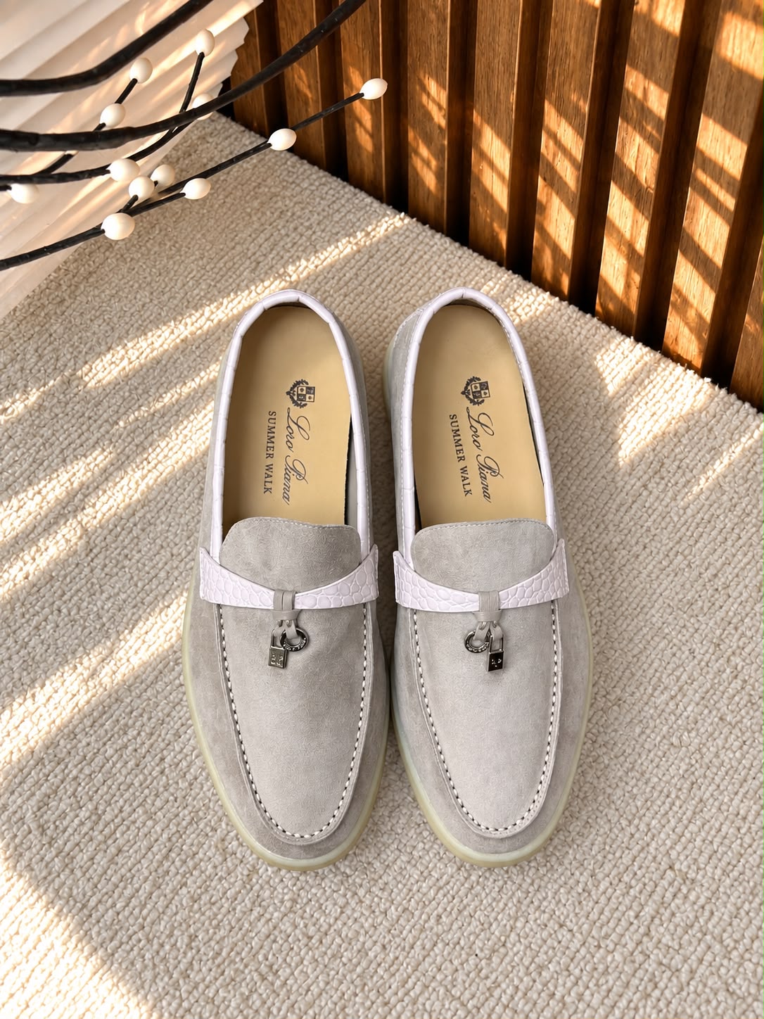 Loro Piana Alligator Skin Charms Walk Loafer – Suede