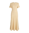 SANDRO Short-Sleeve Knit Maxi Dress