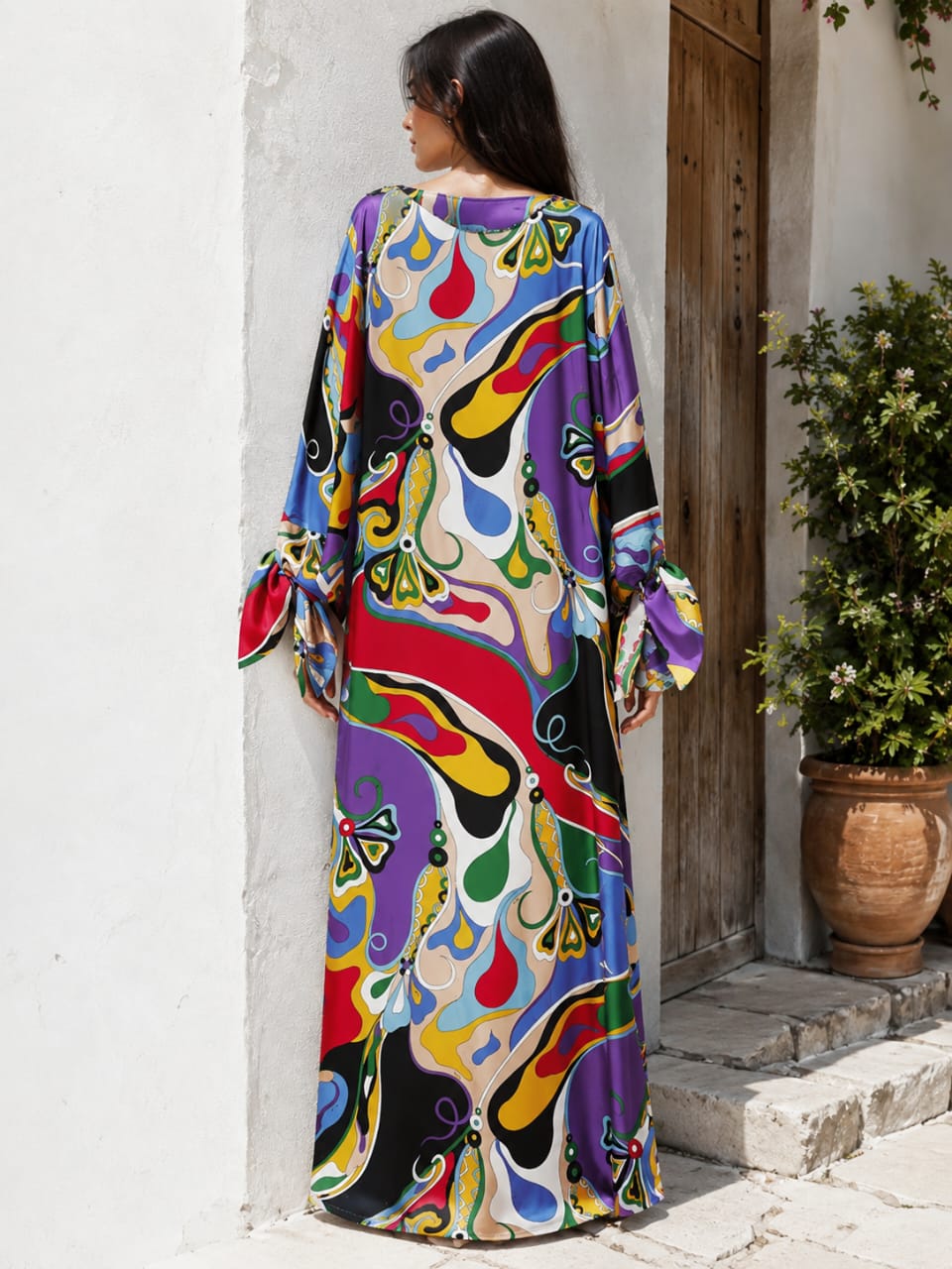 PUCCI Print Silk Maxi Dress