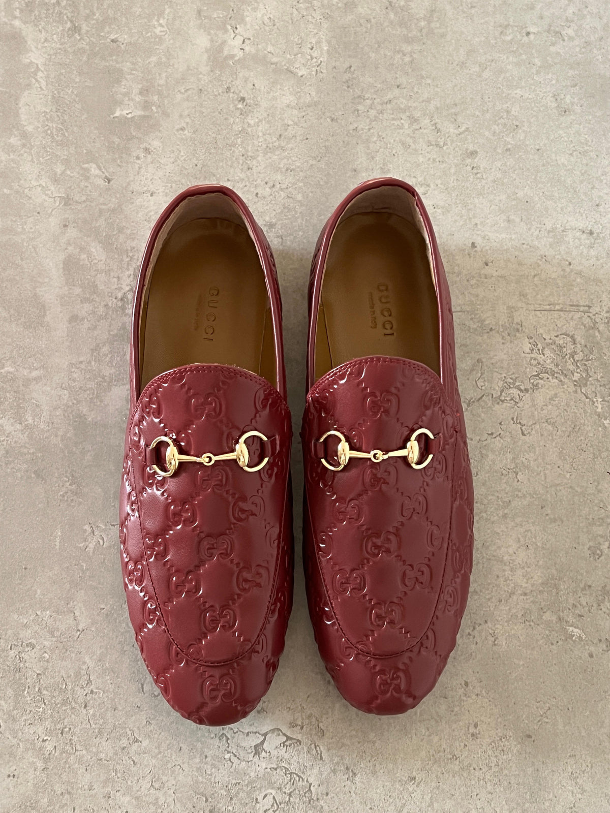 Gucci GG Embossed Leather Horsebit Loafer