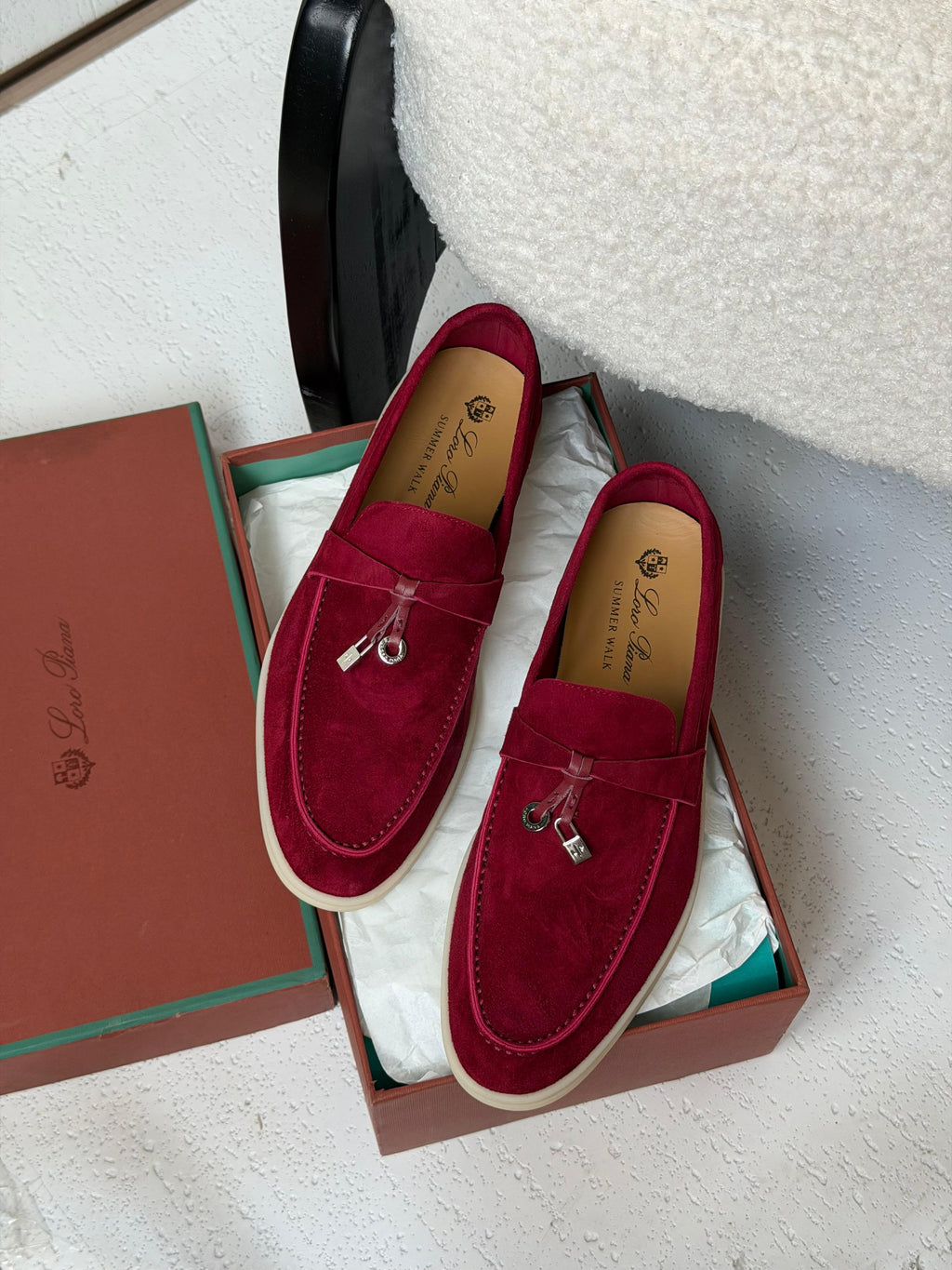 Loro Piana Summer Walk Suede Loafers