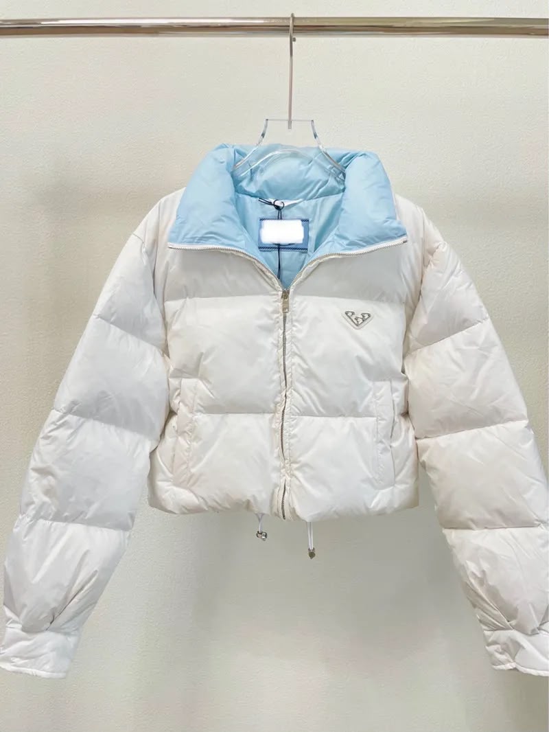 Prada Re-Nylon Cropped Puffer Jacket
