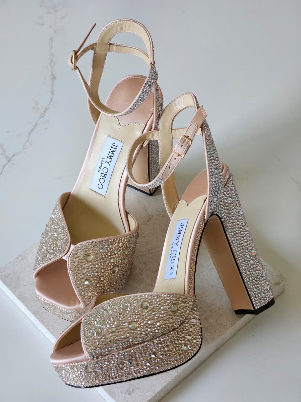 Jimmy Choo Crystal-Embellished Platform