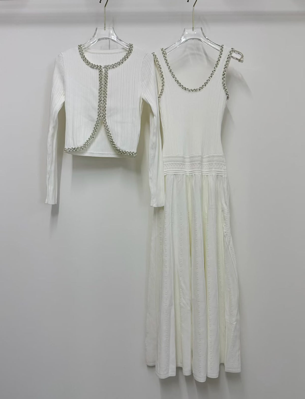 SANDRO Knit Dress and Matching Cardigan / Bolero Set