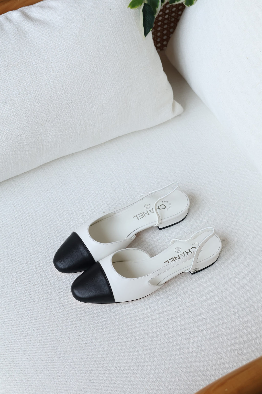 Chanel Slingback Cap-Toe Shoes