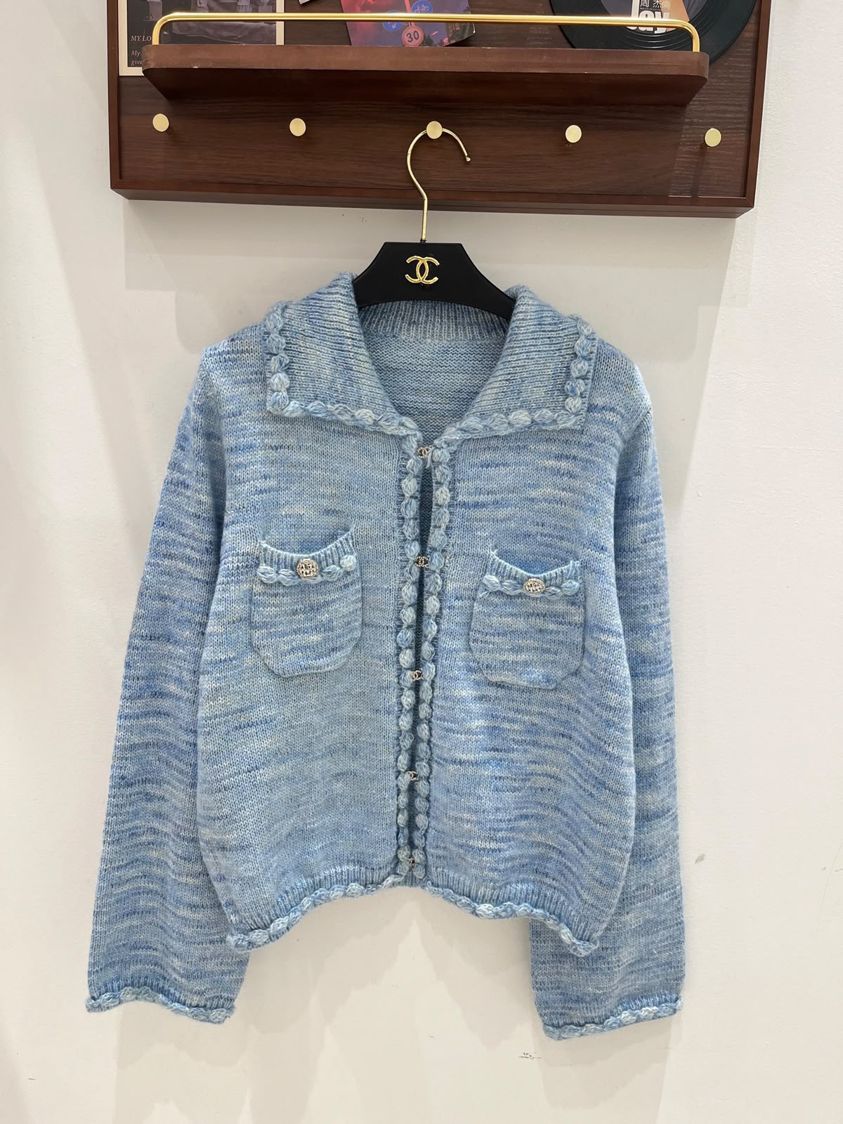 CHANEL Two-Pocket Knit Cardigan