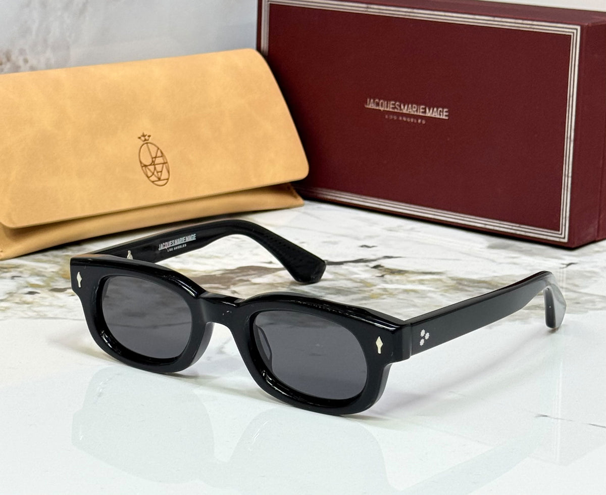 Jacques Marie Mage Black Bold Rectangular Sunglasses