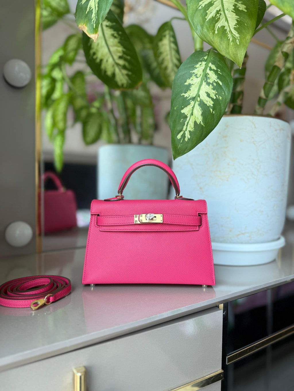Hermès Mini Kelly II Epsom Orange Gold Hardware