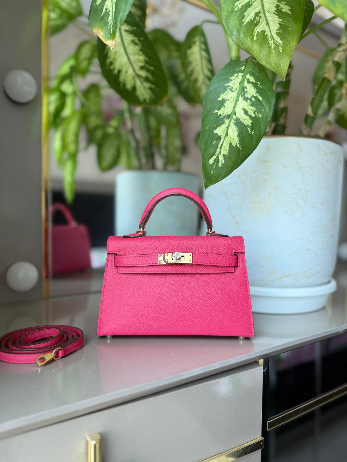 Hermès Mini Kelly II Epsom Orange Gold Hardware