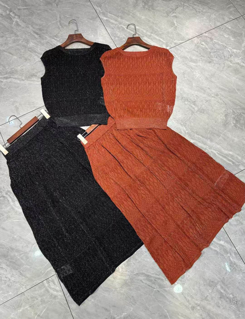 ZIMMERMANN Knit Top and Skirt Set