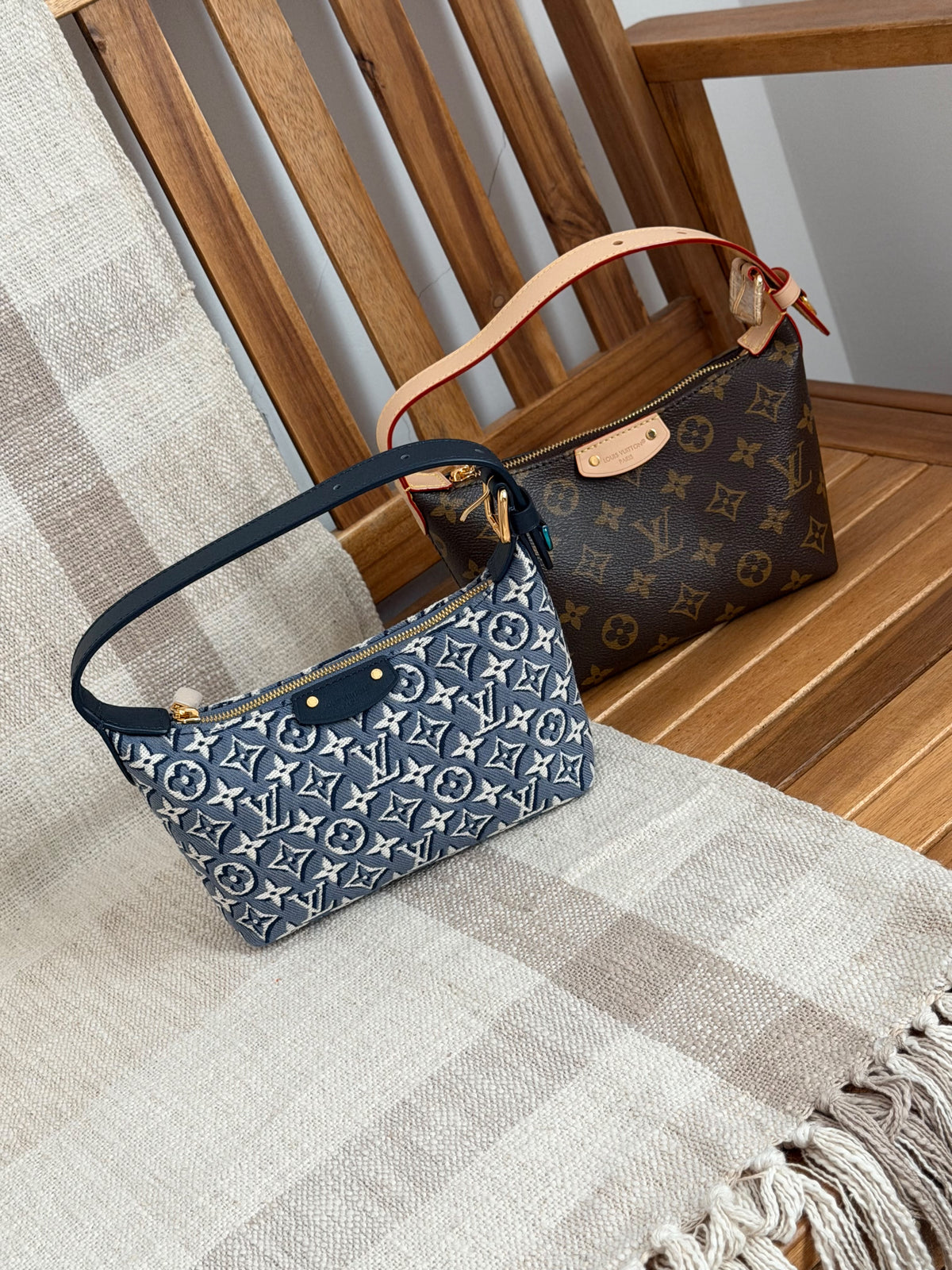 LV Monogram Zip Shoulder Bag