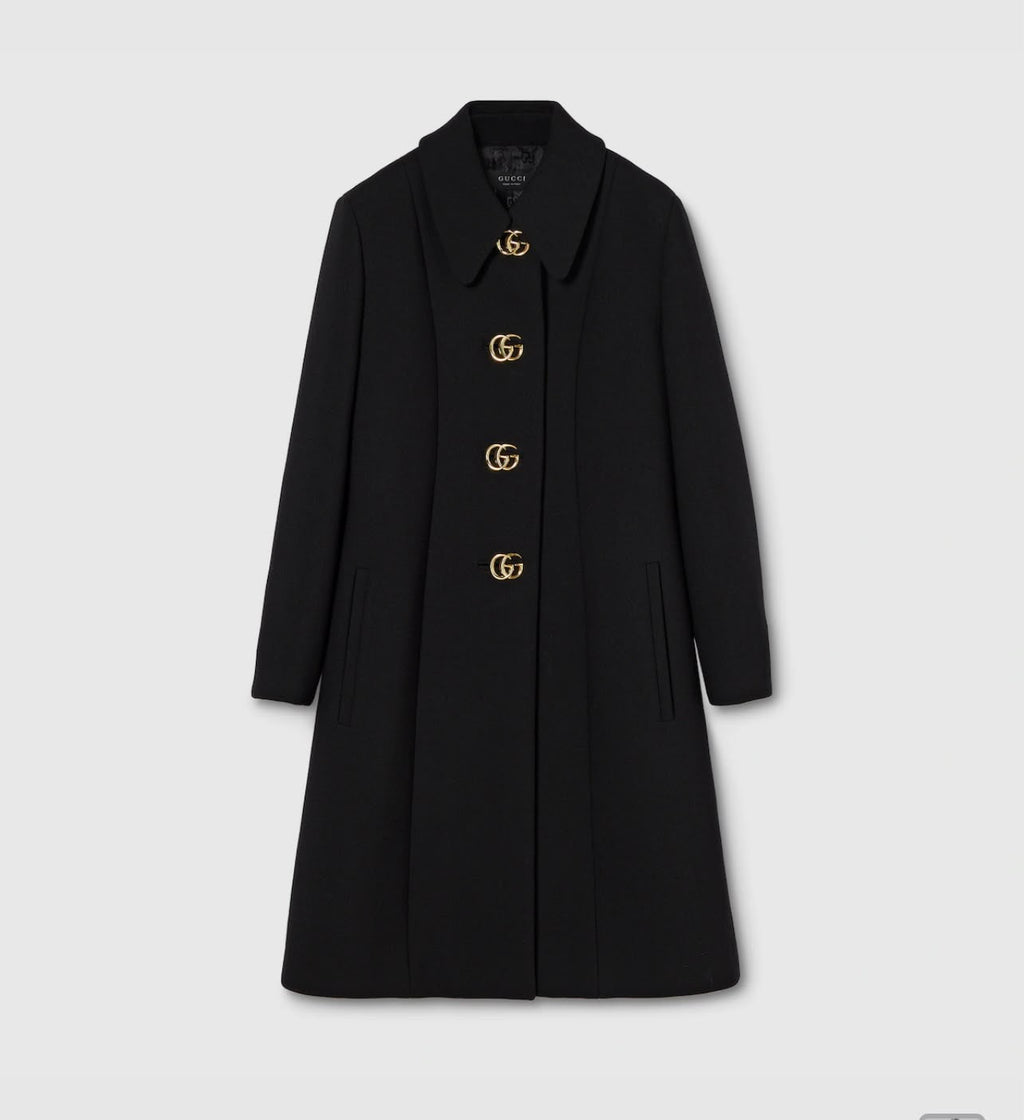 Gucci Wool Coat with Interlocking G Buttons