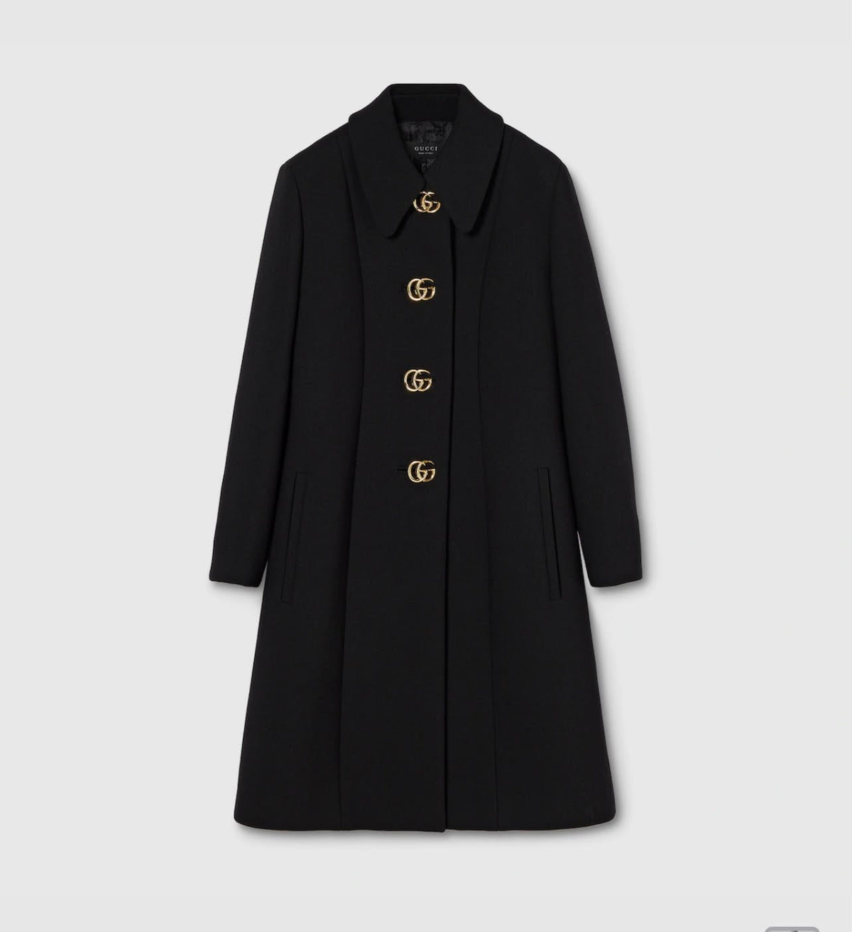 Gucci Wool Coat with Interlocking G Buttons