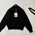 Chanel Quarter-Zip Knit Pullover Sweater