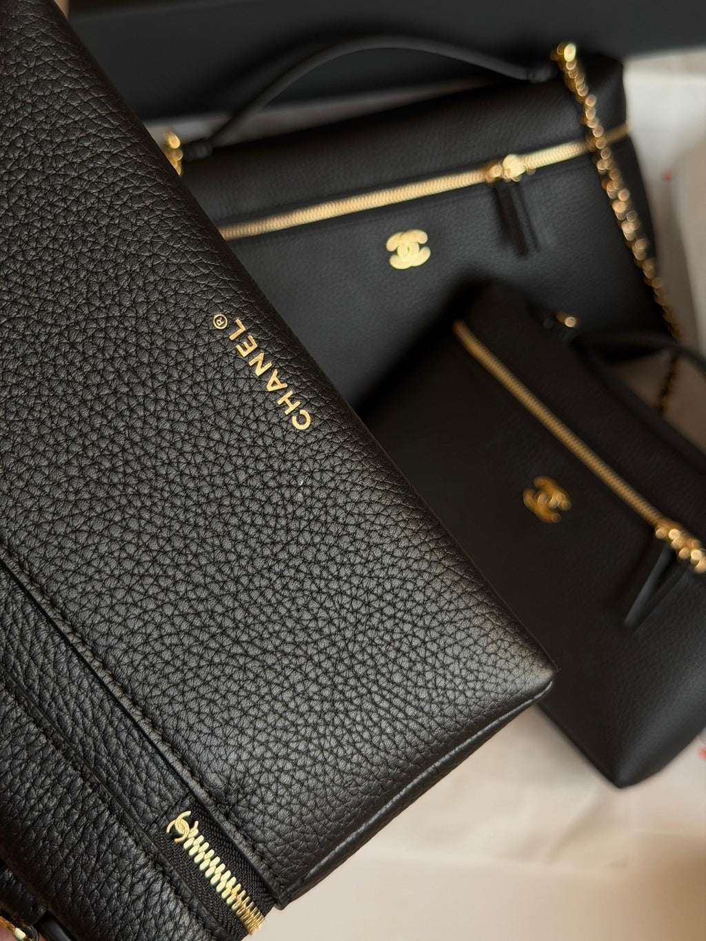 Chanel black Caviar Vanity