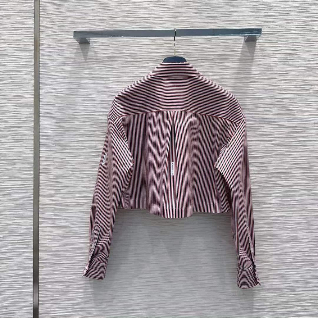 Louis Vuitton Cropped Long-Sleeve Shirt