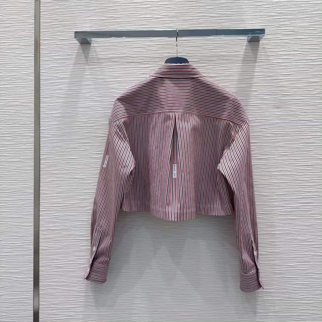 Louis Vuitton Cropped Long-Sleeve Shirt