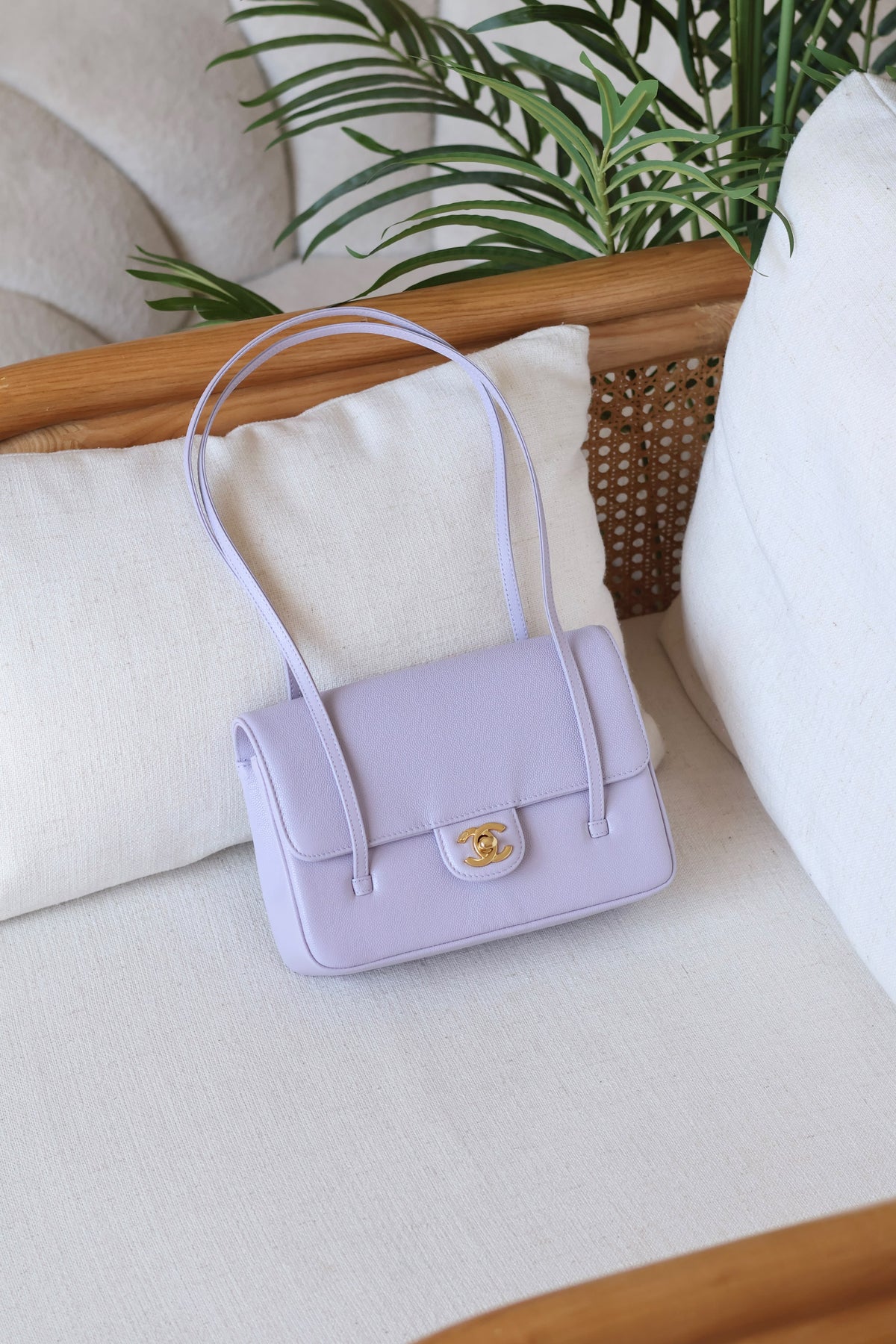 Chanel Flap Bag with CC Logo and Twin Straps