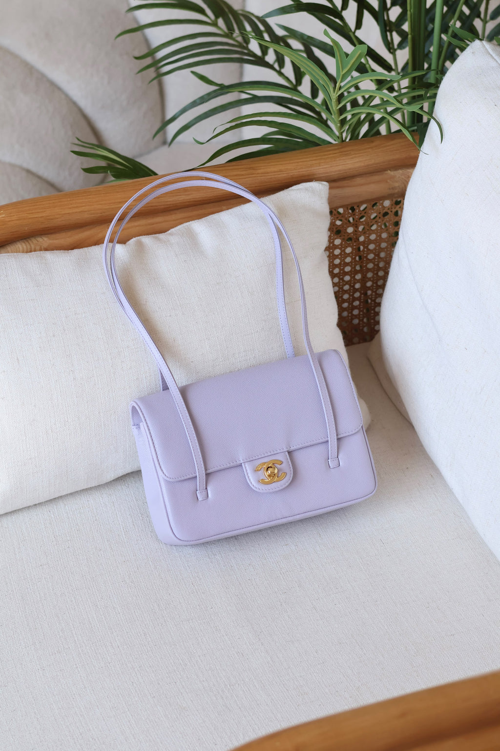 Chanel Flap Bag with CC Logo and Twin Straps