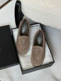 CHANEL Fleece-Lined Loafer Flats
